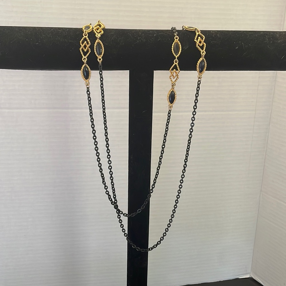 Bundle and save $$$. Black and gold necklace